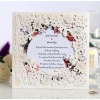 Square Laser Cut Invitation Card Annual Meeting Invitation 